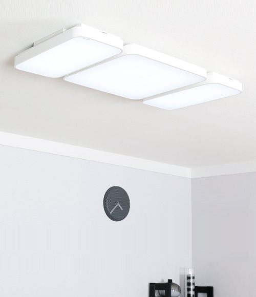 LED 라인 거실등 트리플 110W (화이트, 블랙)